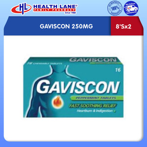 GAVISCON PEPPERMINT 250MG (8'SX2)